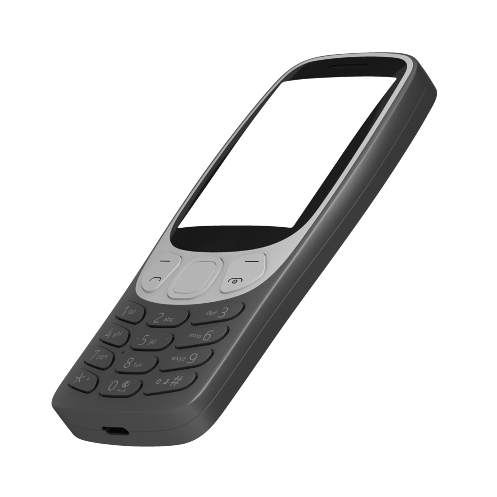 Button phone transparent leaned left png