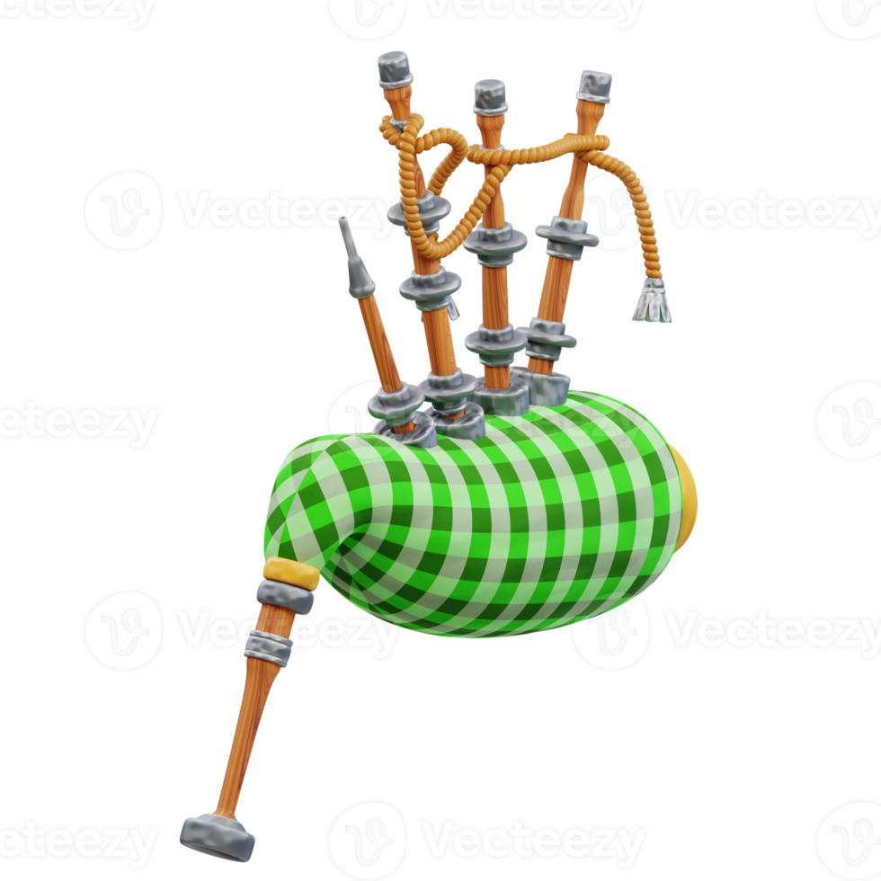 3d illustration bagpipe png