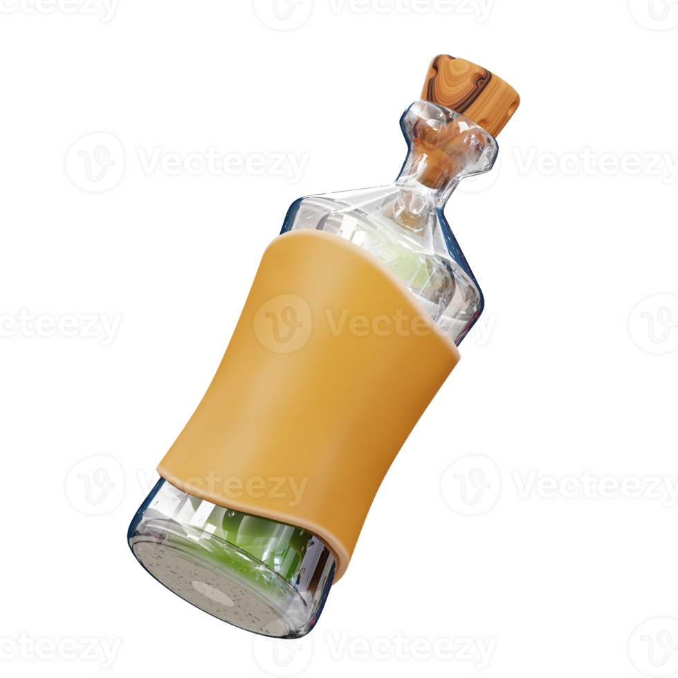 3d illustration bottle beer png