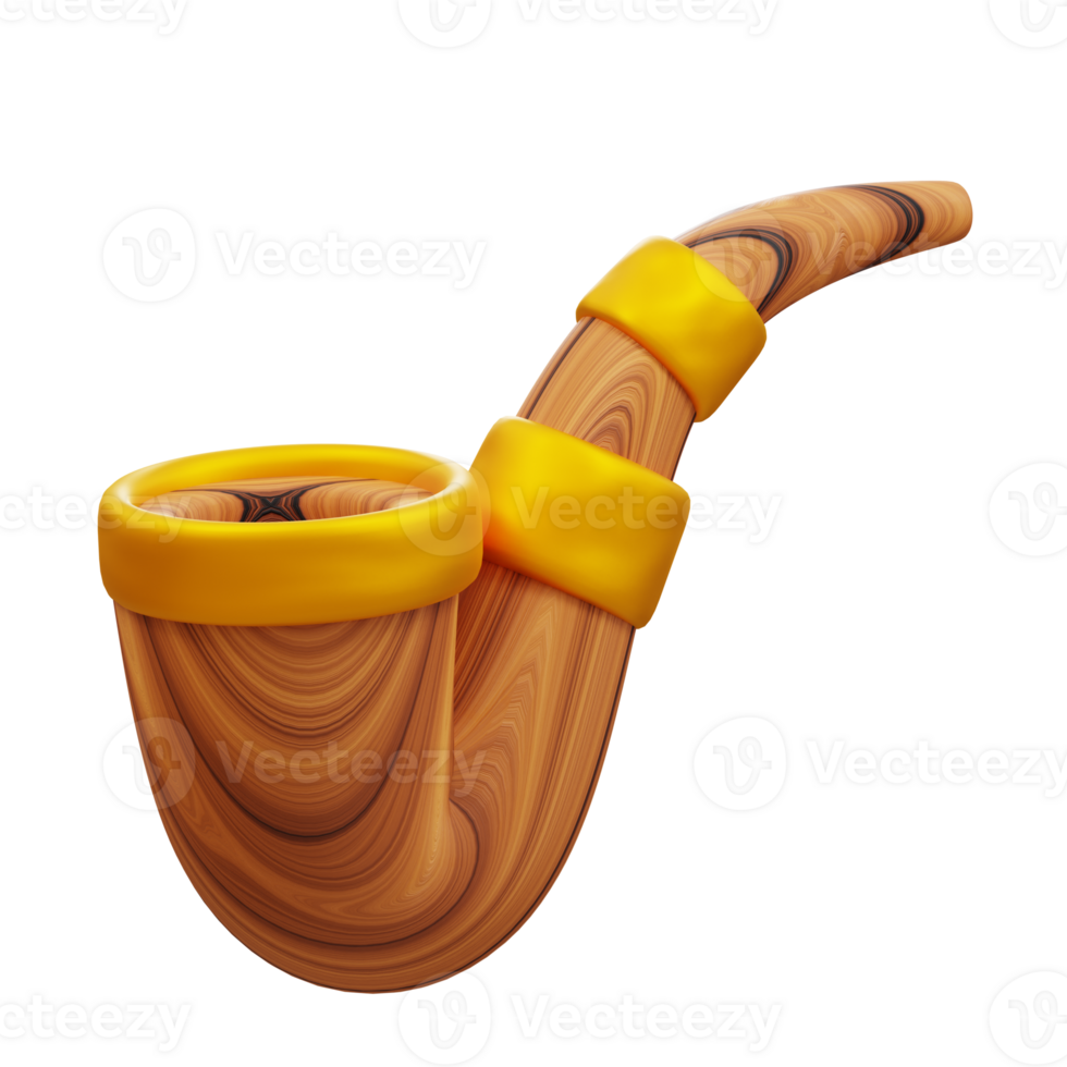 3d illustration of smoking pipe png