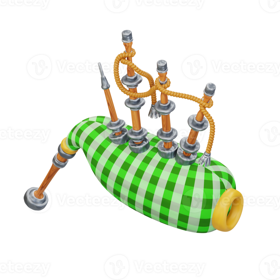 3d illustration bagpipe png