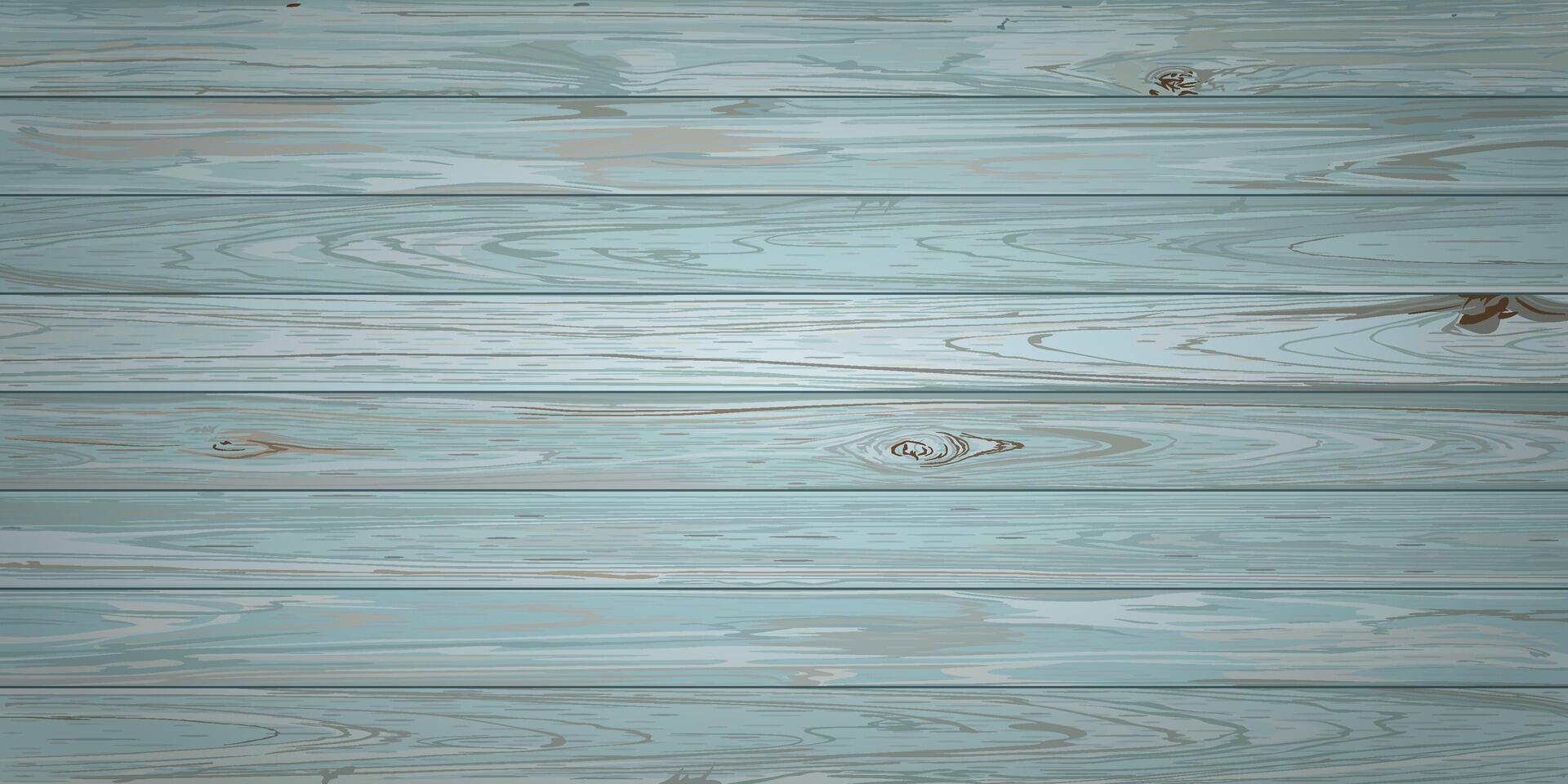 Cut timber panels turquoise blue colores distressed weathered graphic illustration. Wooden texture pattern tropical style. vector