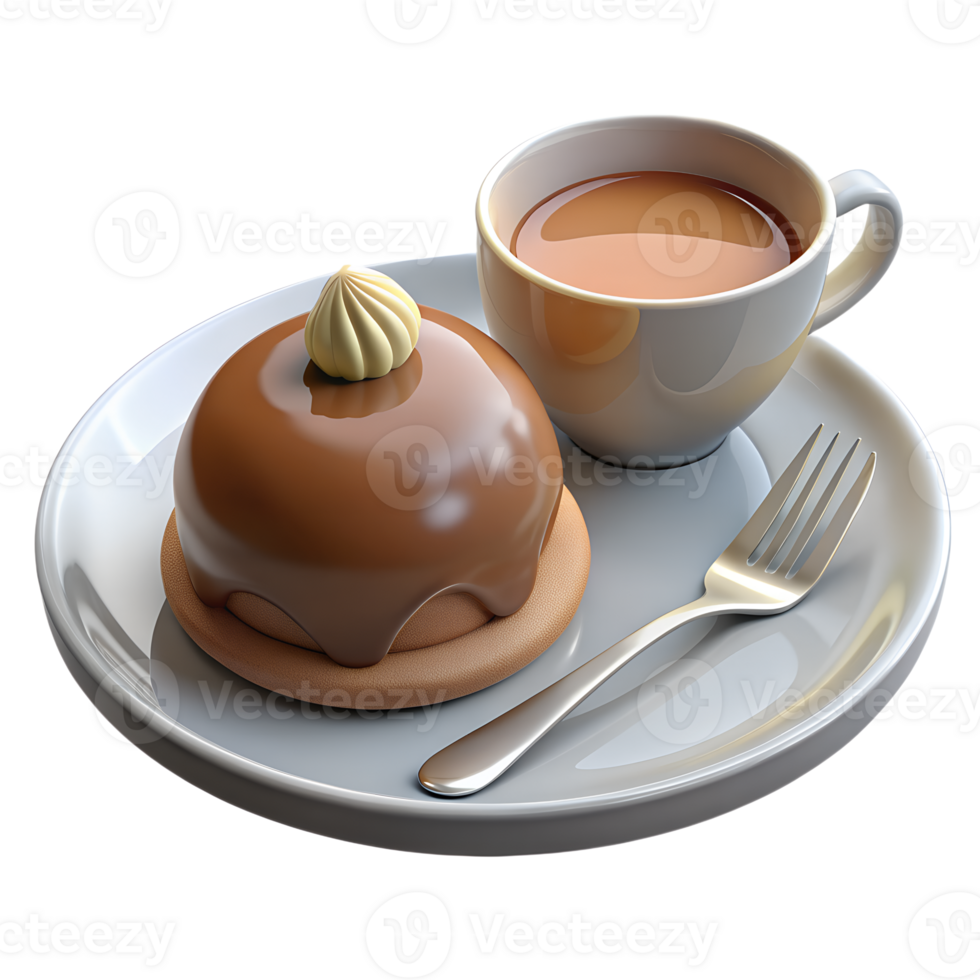 3d rener of A Mont Blanc dessert with chestnut cream png