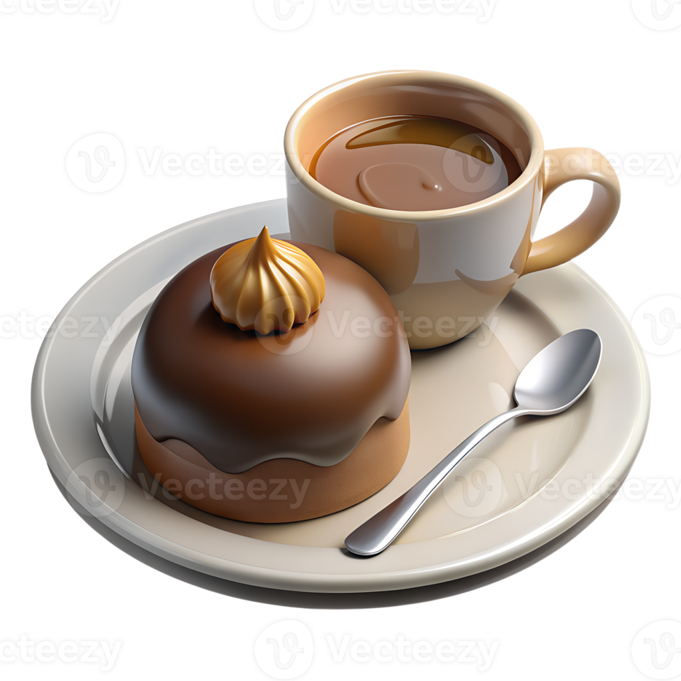 3d rener of A Mont Blanc dessert with chestnut cream png