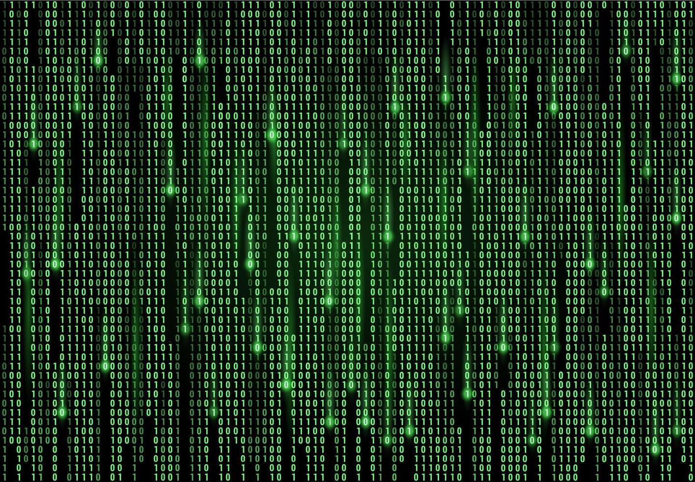 Binary code matrix background, digital technology vector