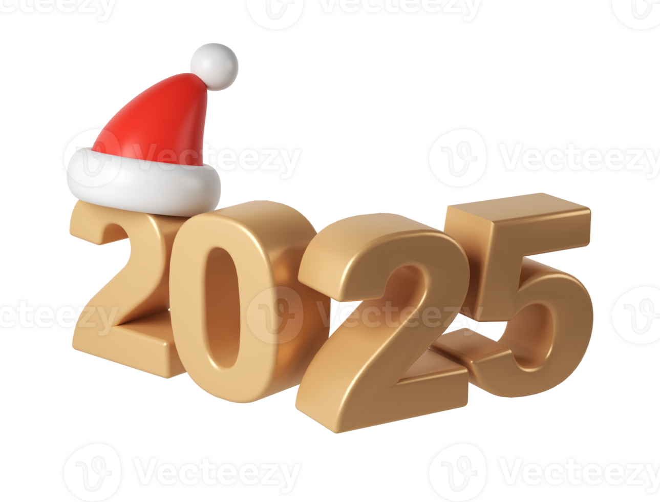 3d Happy New Year 2025 Golden Numbers Symbols Cartoon Render With Red 3d Happy New Year 2025 Golden Numbers Symbols Cartoon Render With Red Hat Santa Christmas Decoration Celebrate Party Xmas Poster Banner Cover Card Brochure Flyer Layout Design Png