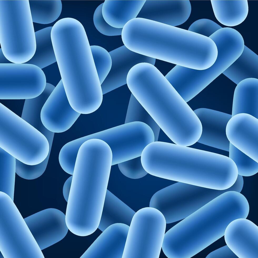 Probiotic lactobacillus bacterias 3d background vector