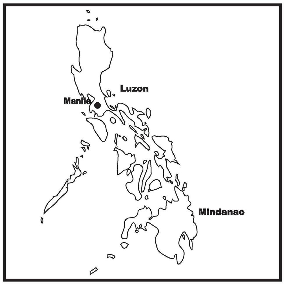 Philippines map icon vector