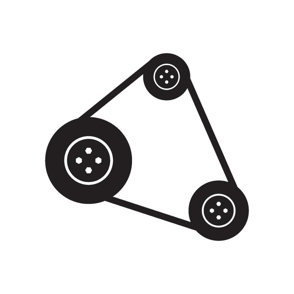 Engine belt design vector