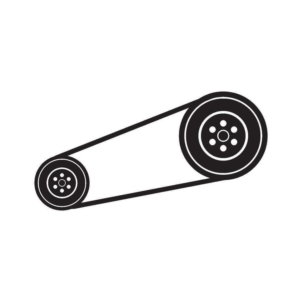 Engine belt design vector