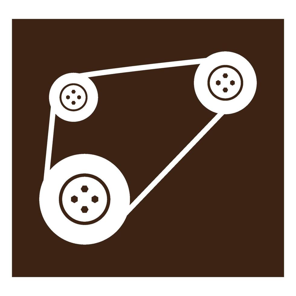 Engine belt design vector