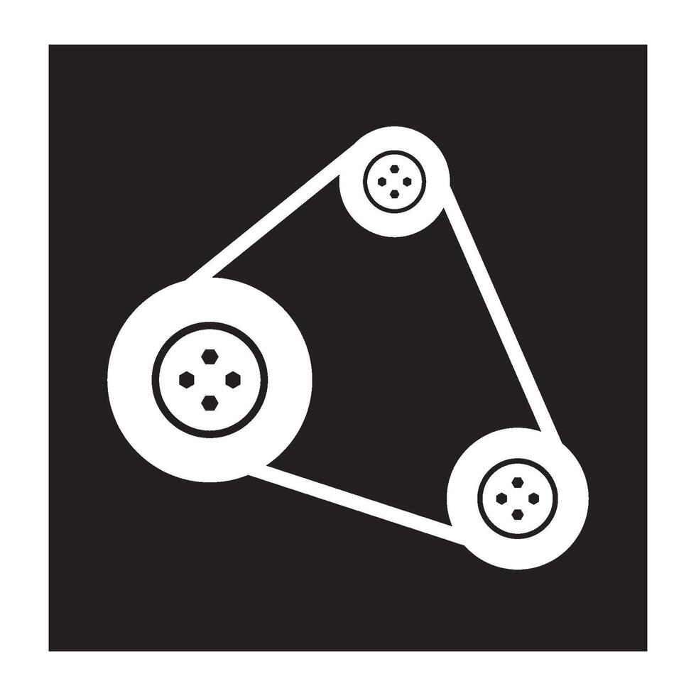 Engine belt design vector