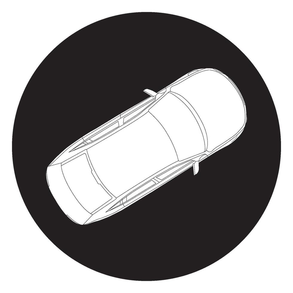 Top view of car icon vector
