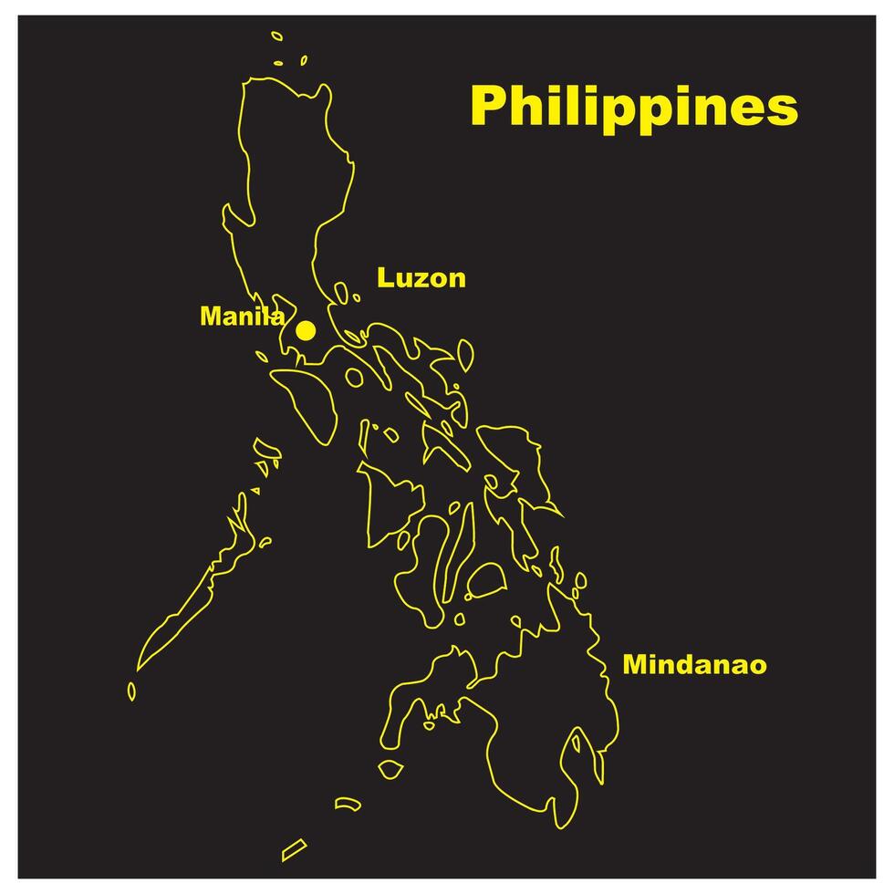 Philippines map icon vector