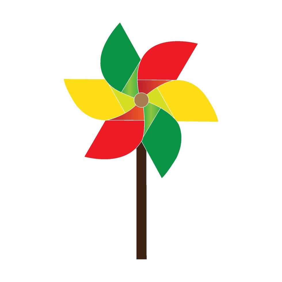 Paper windmill icon vector