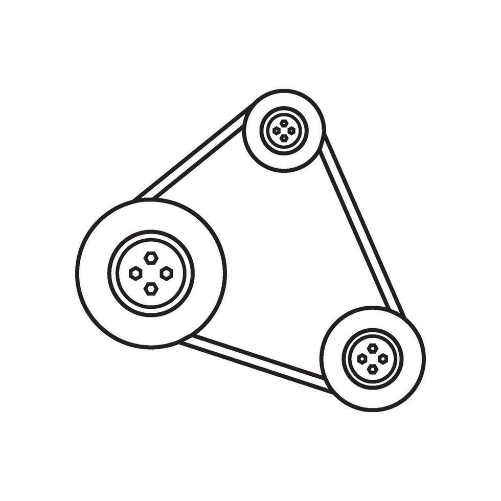 Engine belt design vector