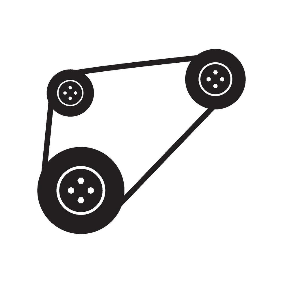 Engine belt design vector