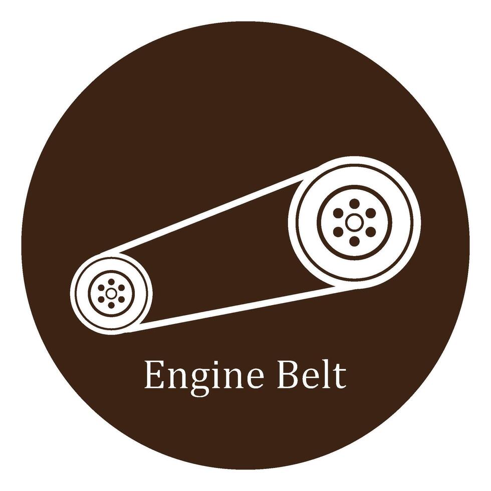 Engine belt design vector