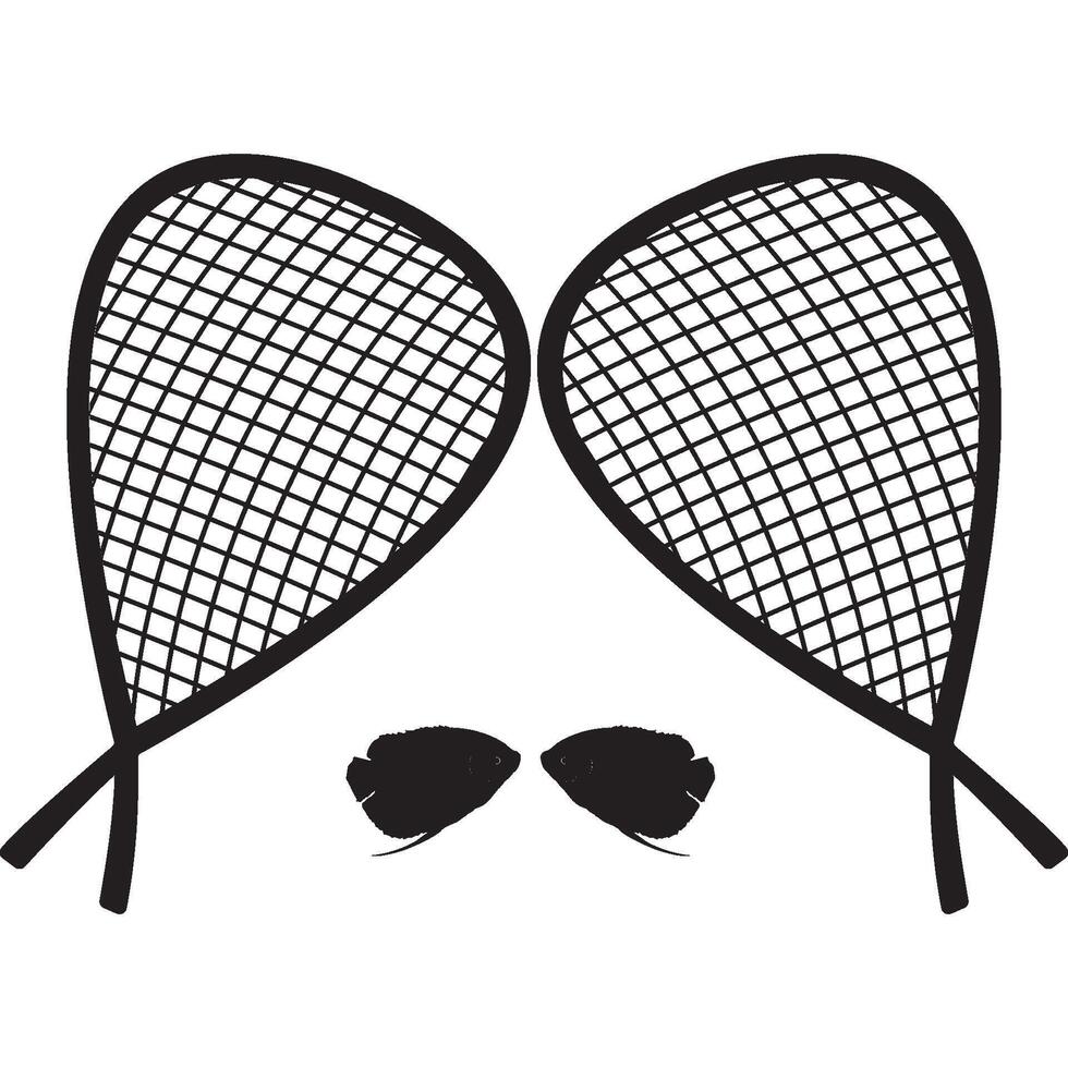 Bamboo fishing net vector