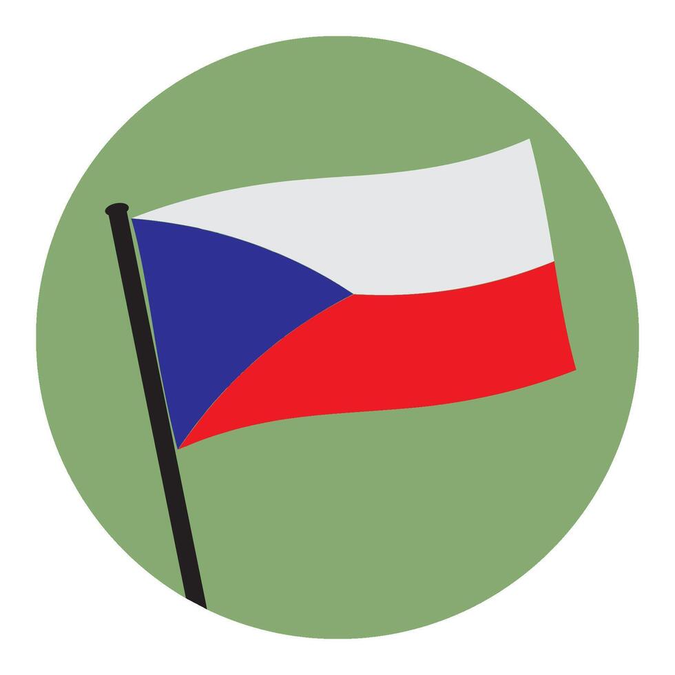 Czech flag icon vector