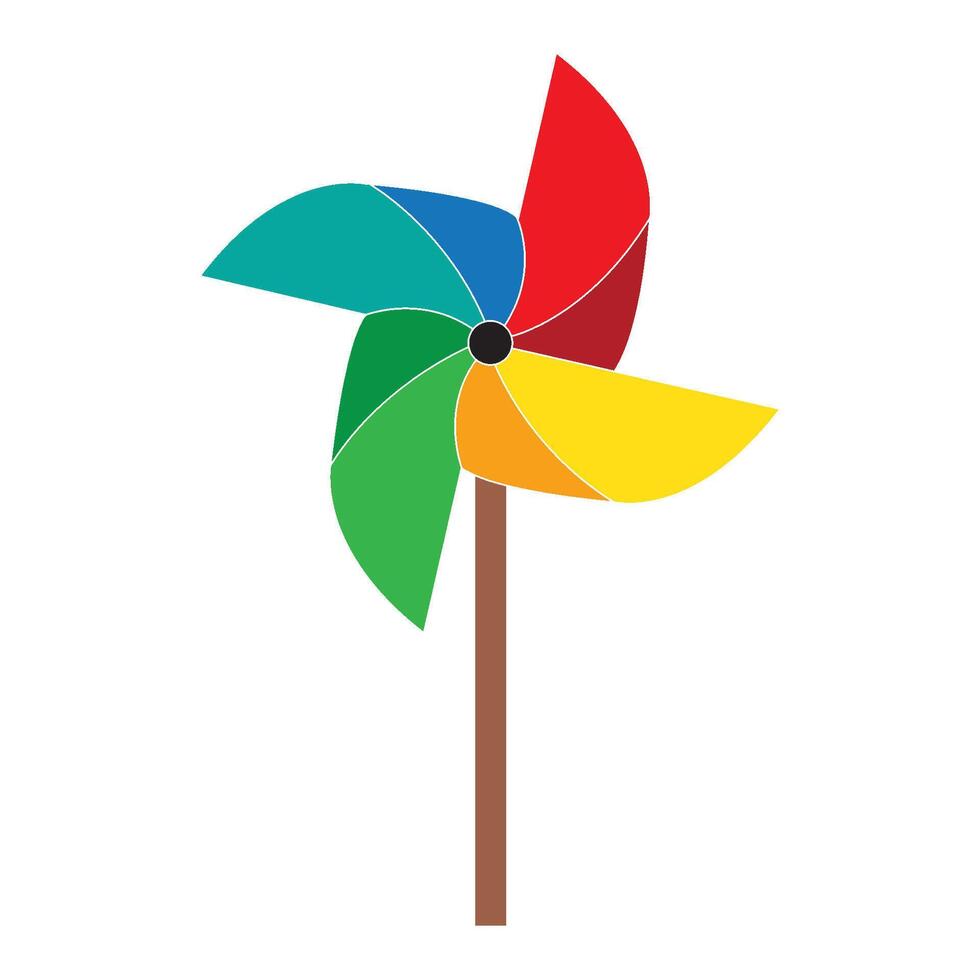 Paper windmill icon vector