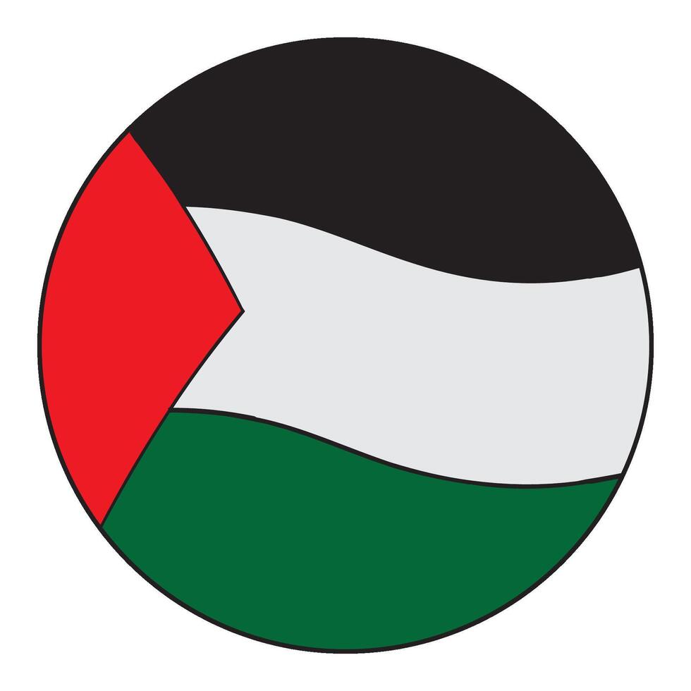 Palestine flag icon vector