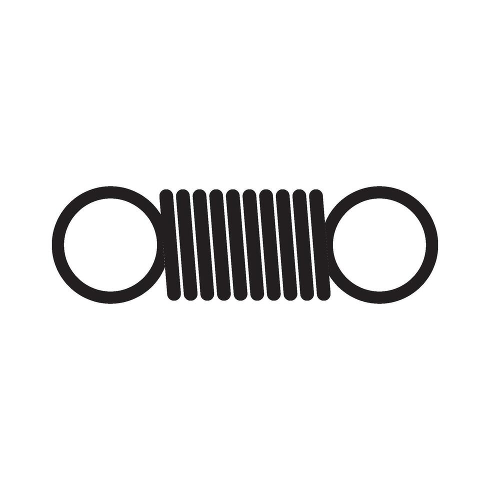 Metal spring icon vector