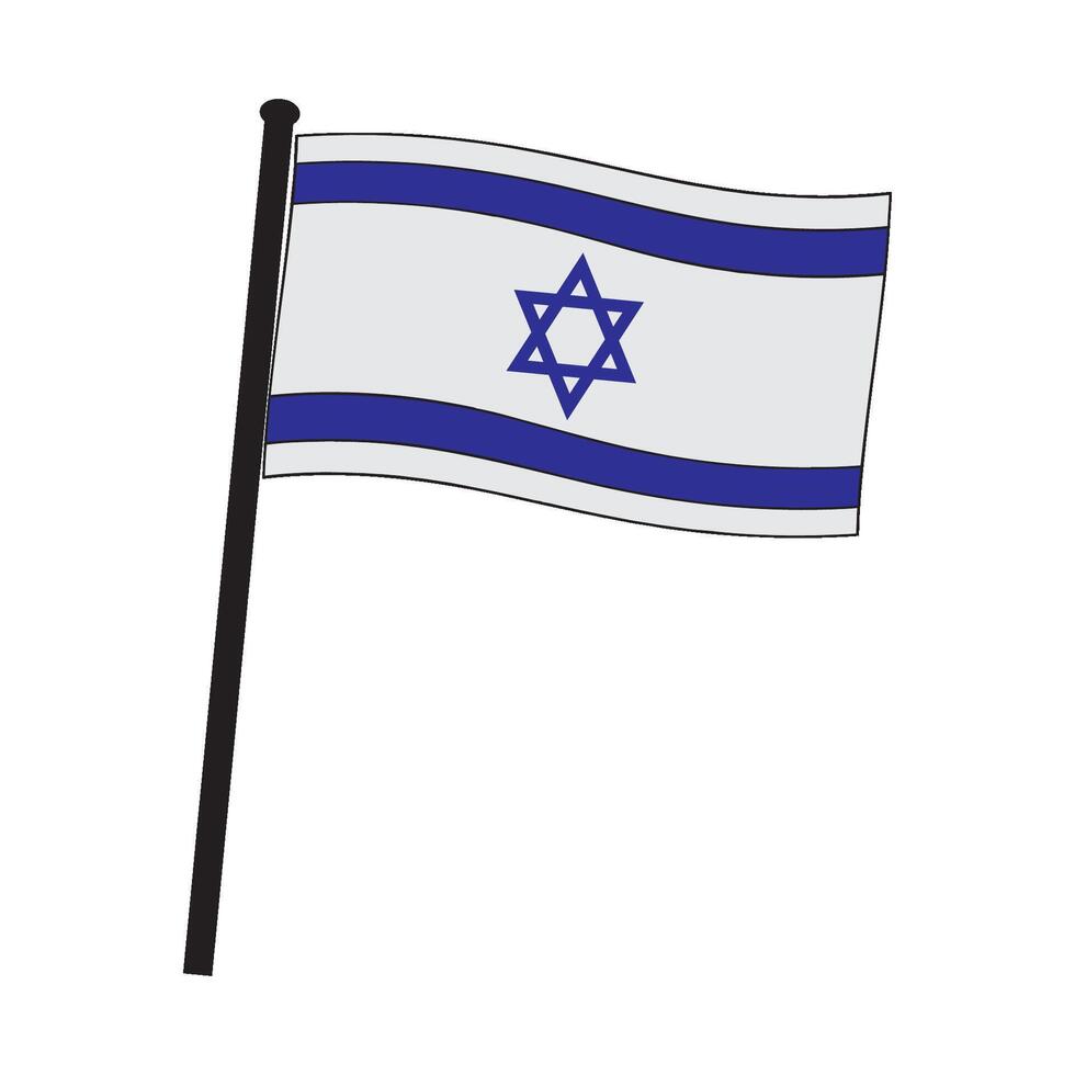 Israel flag icon vector
