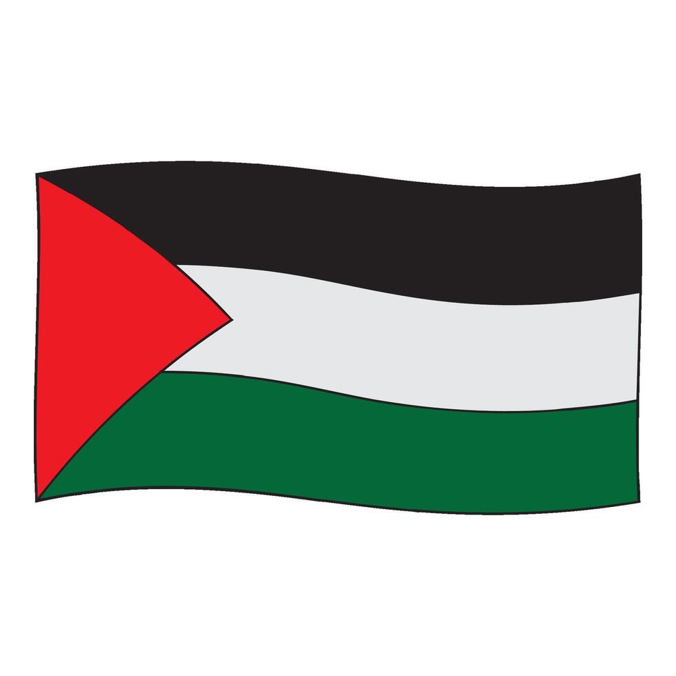 Palestine flag icon vector