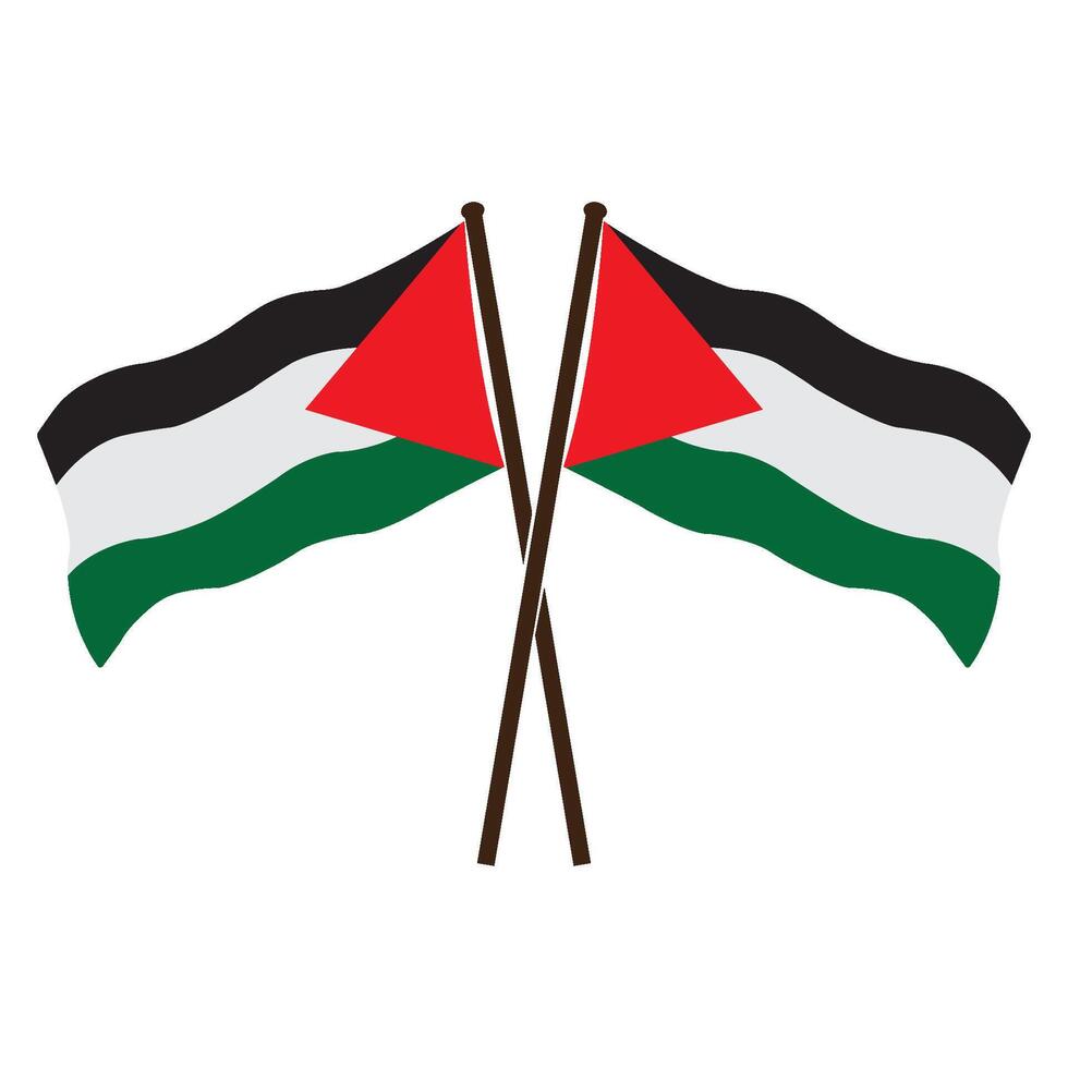 Palestine flag icon vector