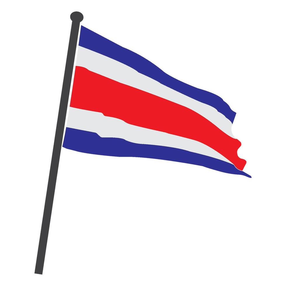 Costa Rican flag icon vector