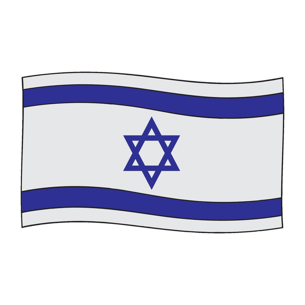 Israel flag icon vector