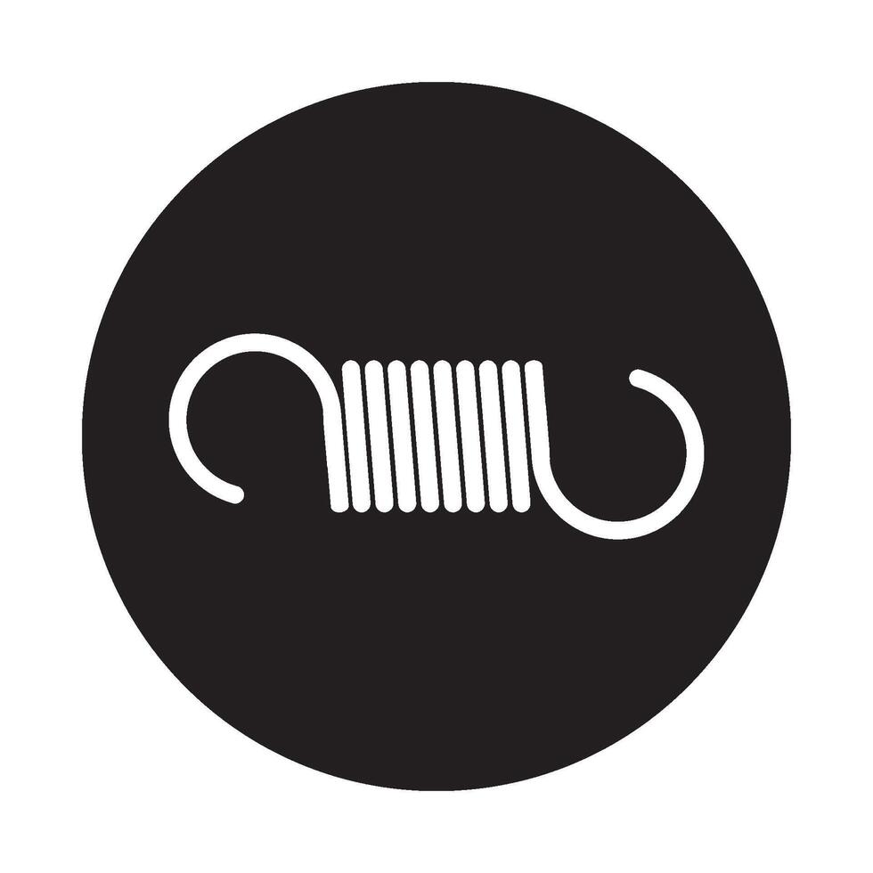 Metal spring icon vector