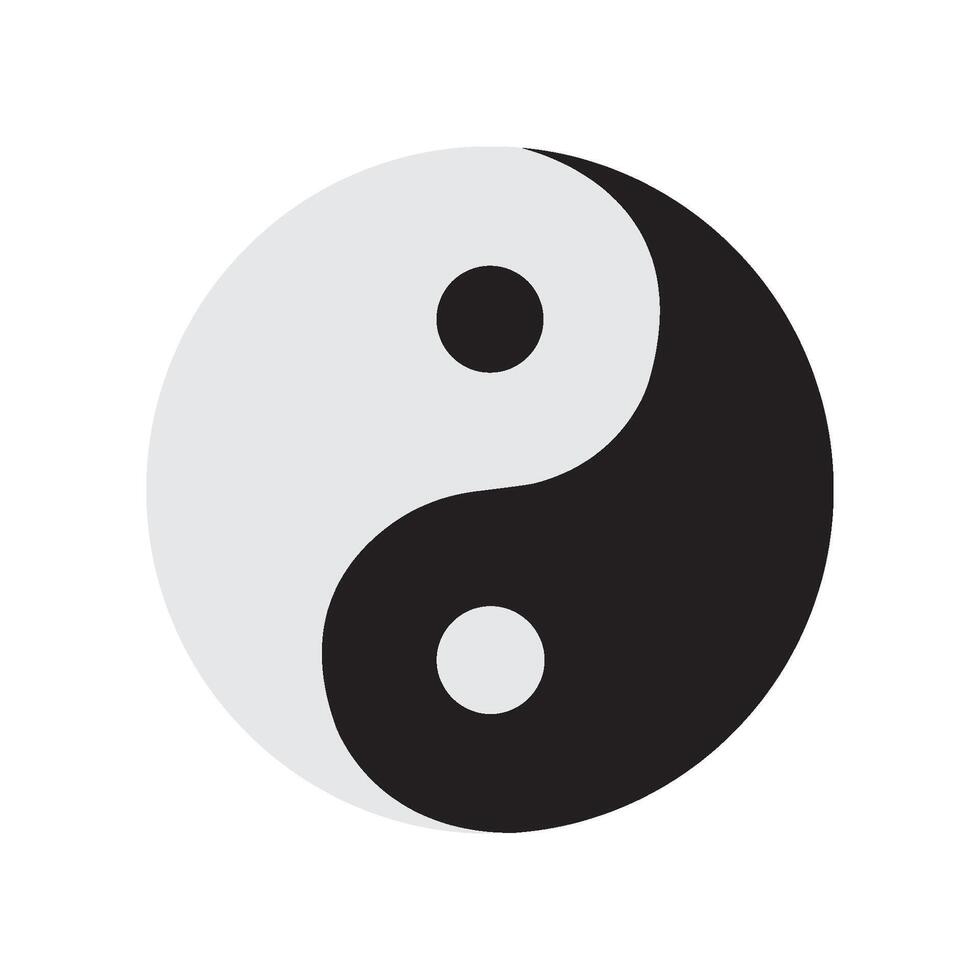 Ying yang icon vector