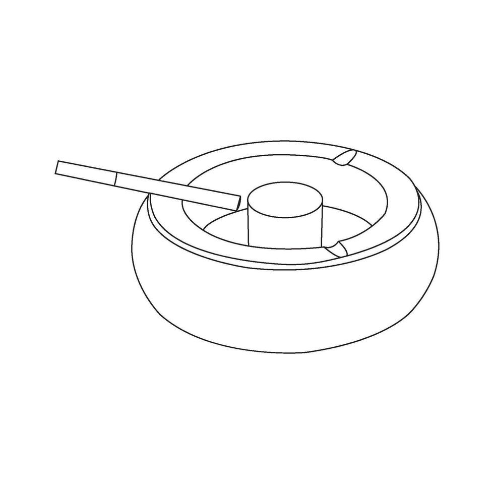 Cigarette Asthray icon vector
