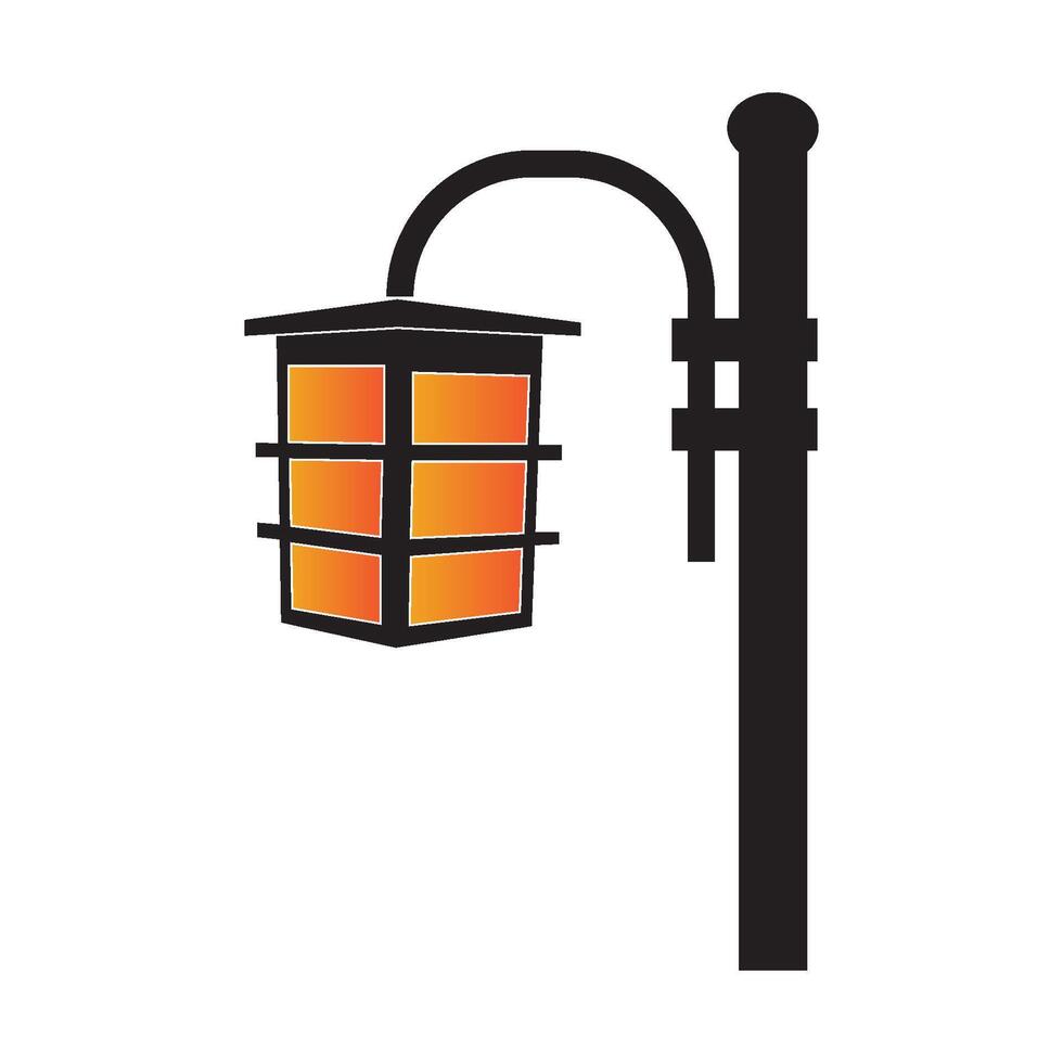 Garden lamp logo vector