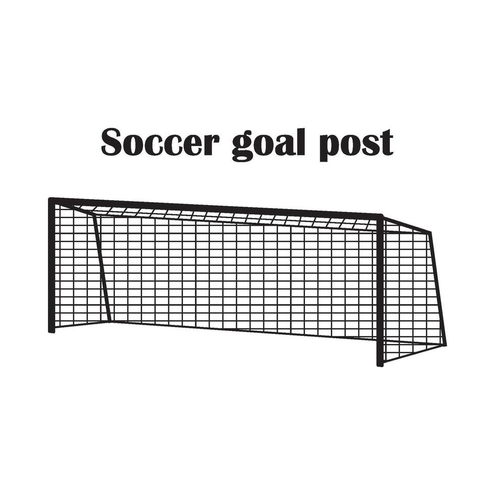 Soccer goal post icon vector