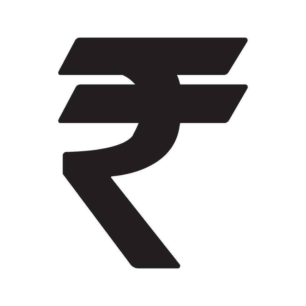 Rupee currency icon vector