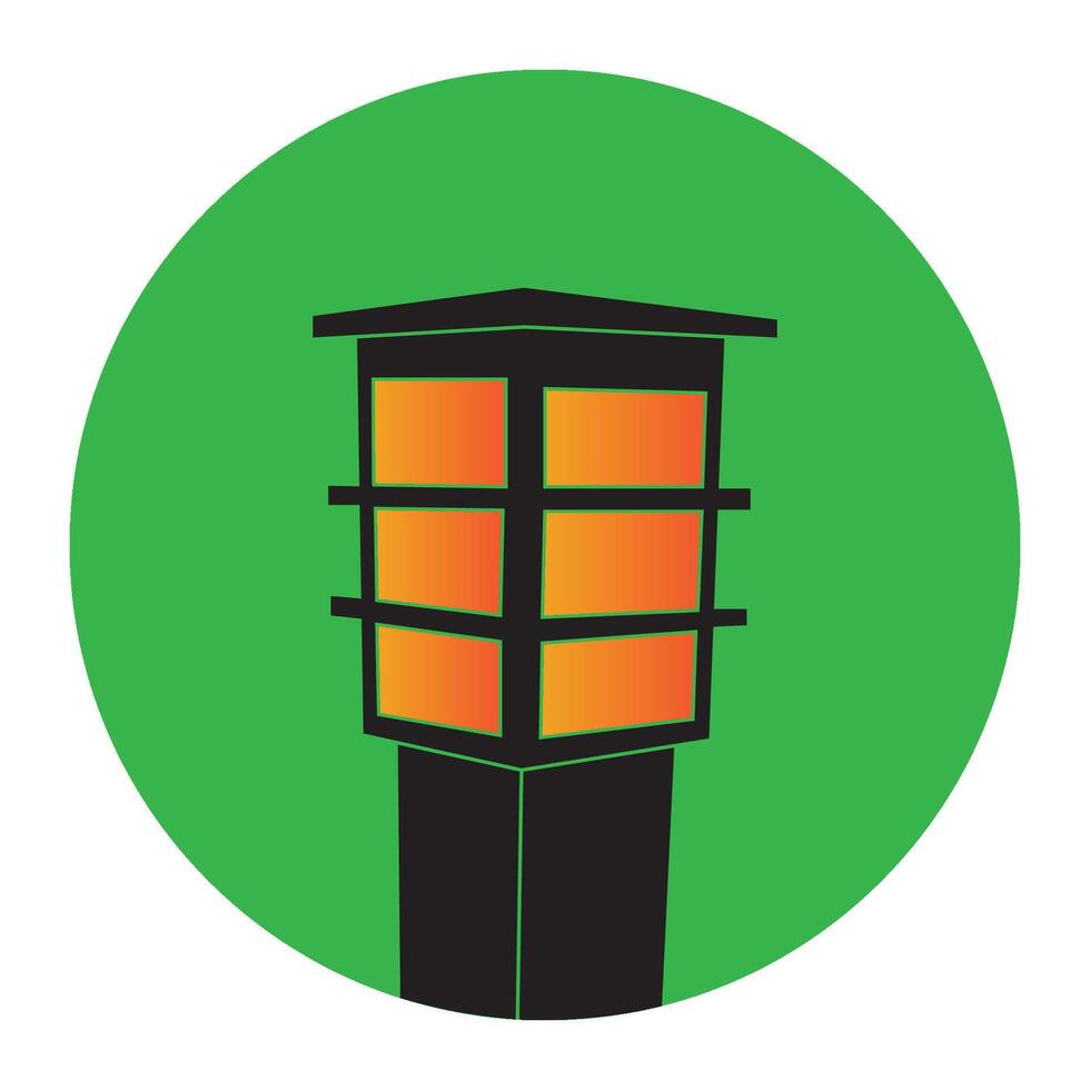 Garden lamp logo vector