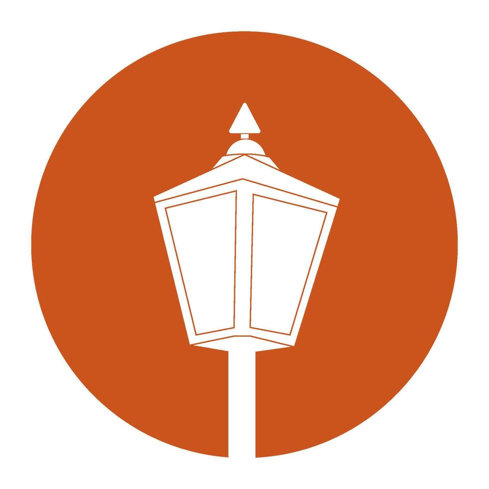 Garden lamp logo vector