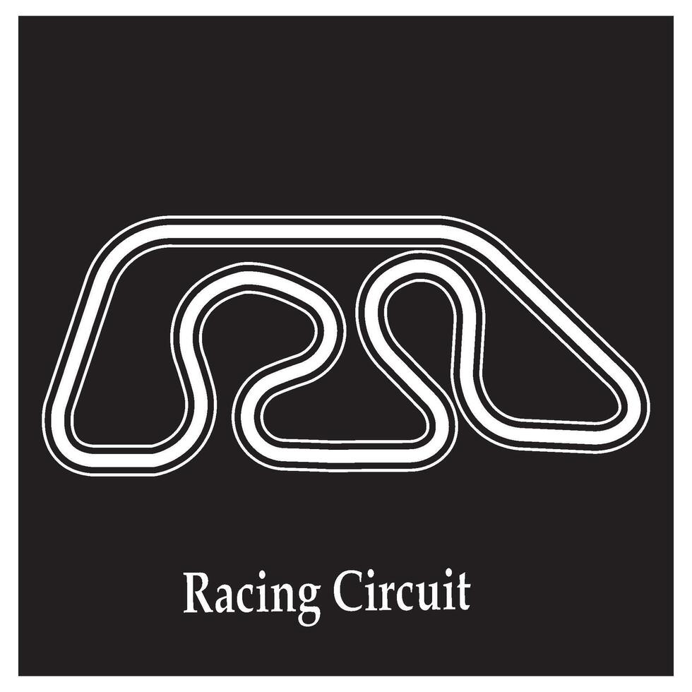Racing circuit icon vector