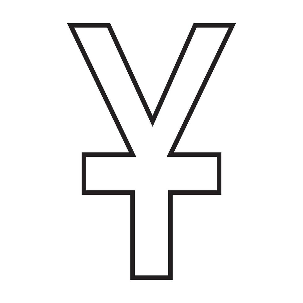 Chinese yuan currency icon vector