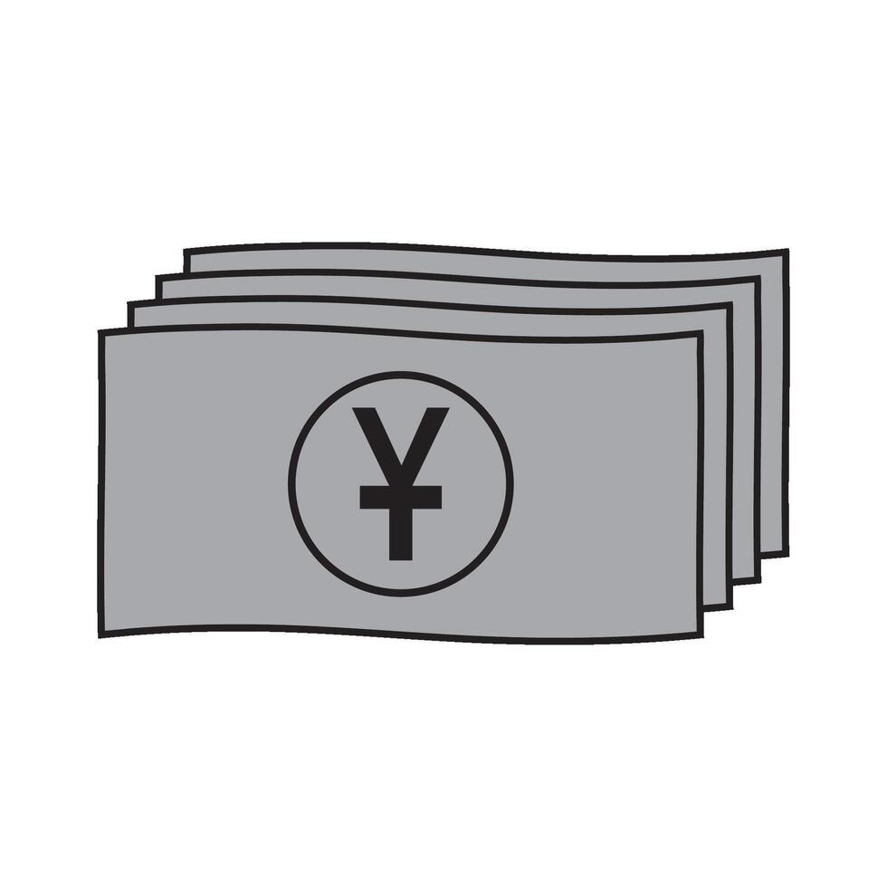 Chinese yuan currency icon vector