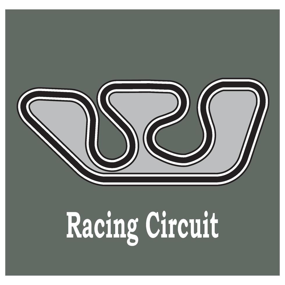 Racing circuit icon vector