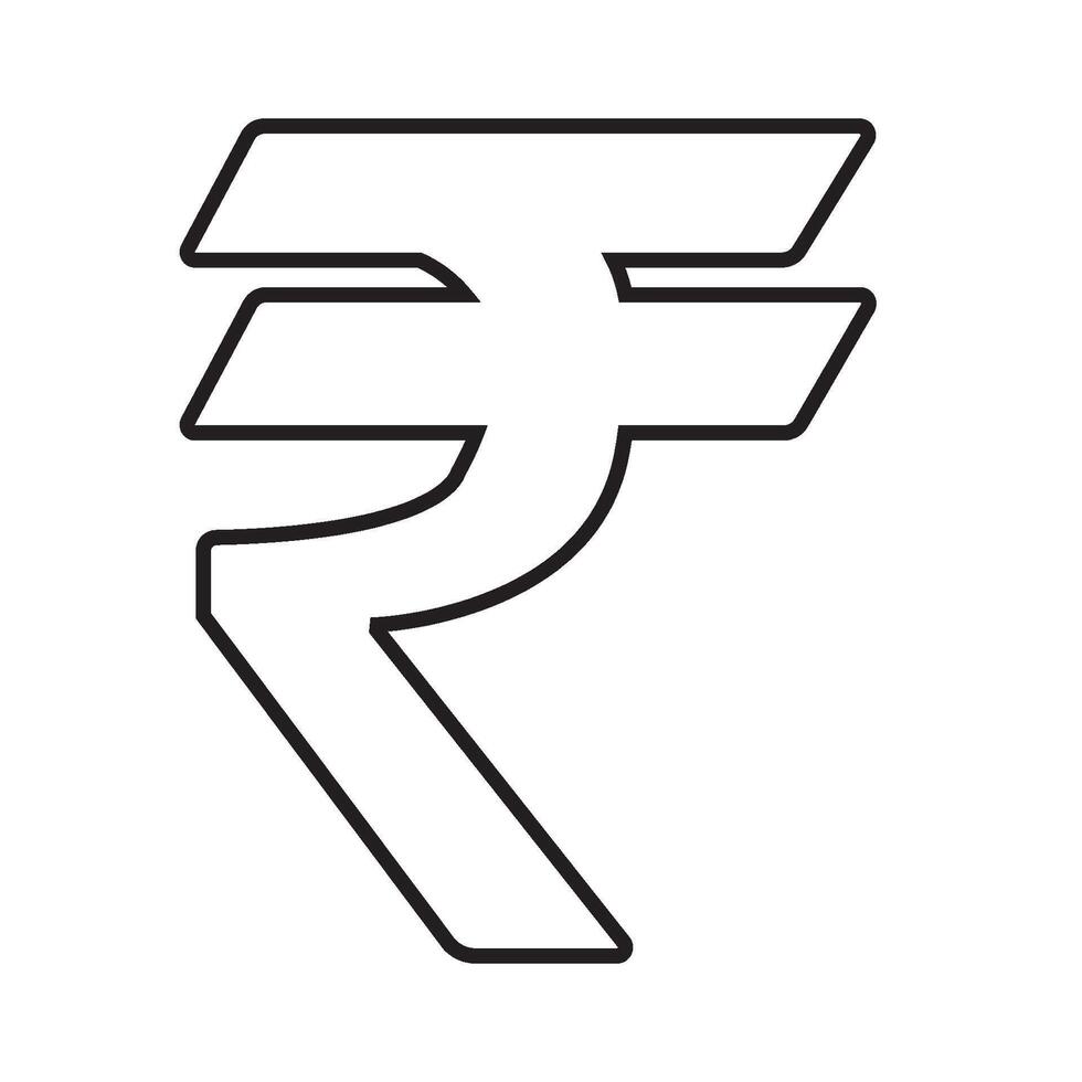 Rupee currency icon vector