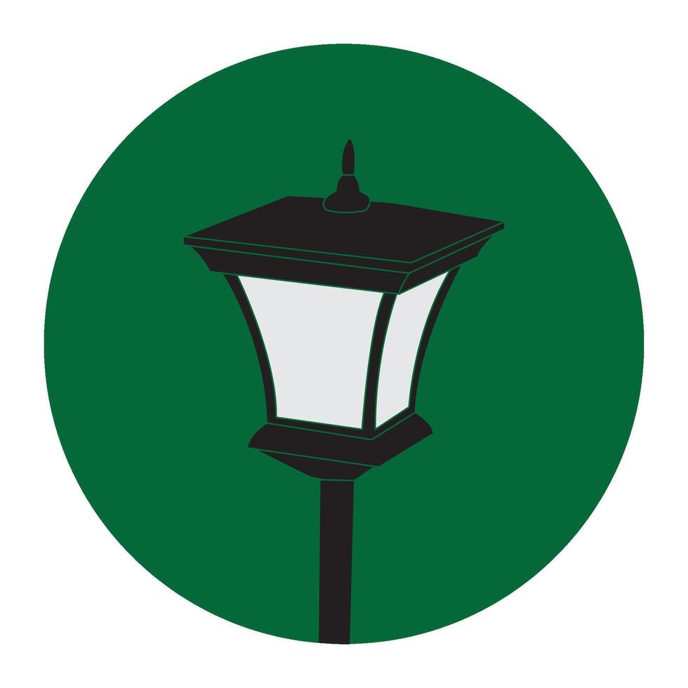 Garden lamp logo vector