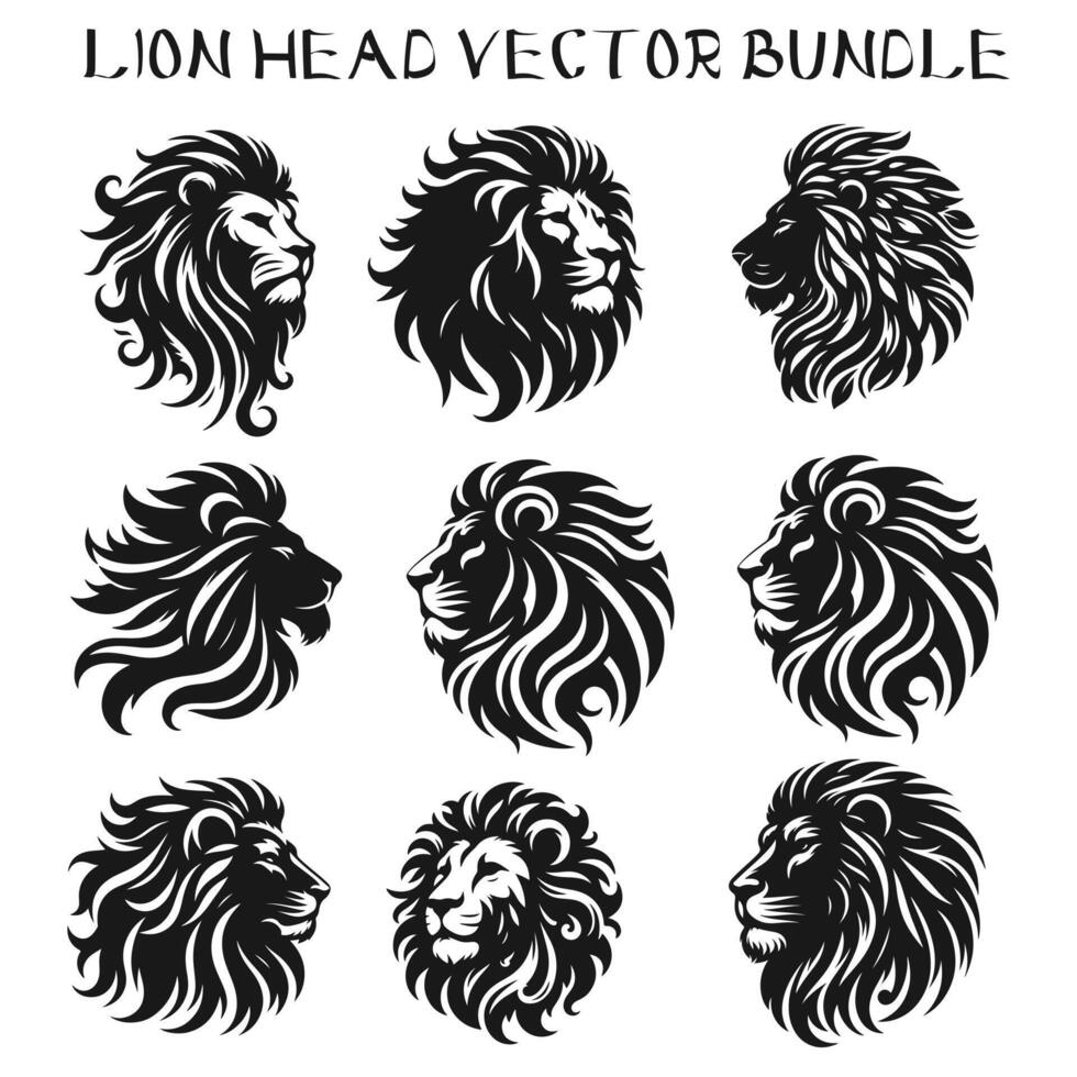 Lion head bundle vector