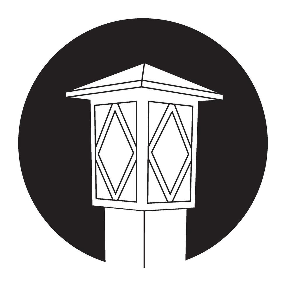Garden lamp logo vector