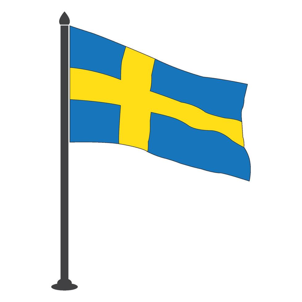 Swedish flag icon vector