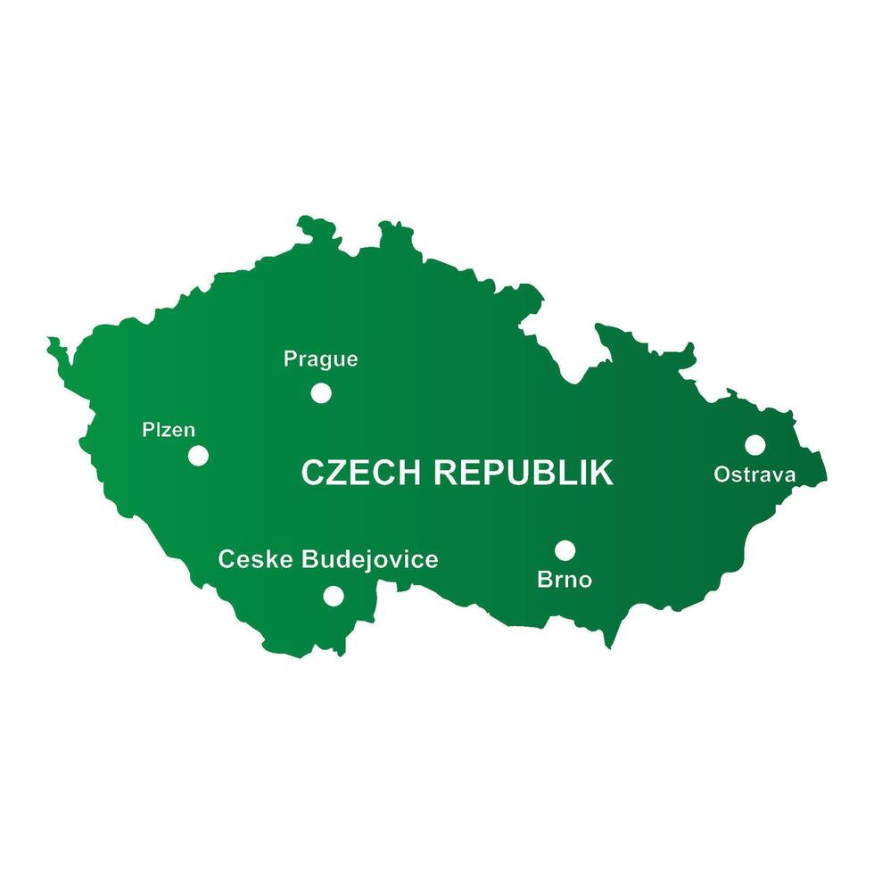 Czech map icon vector